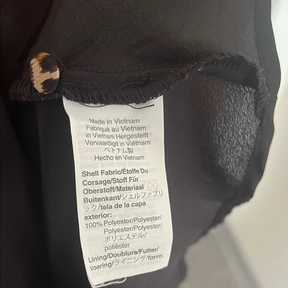 🐆 J.Crew Leopard Print Tiered Dress – Size Small 🖤 - Picture 10 of 11